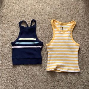 ME TO WE ribbed tank tops size small both